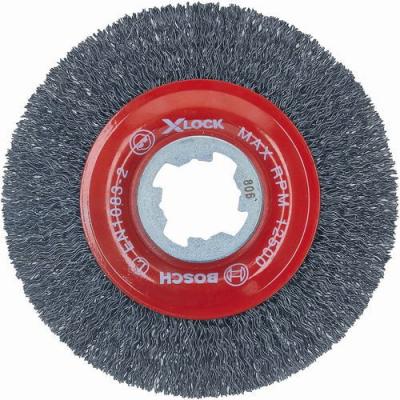 BOSCH Brosse circulaire &agrave; fils ondul&eacute;s X-LOCK 115mm - Clean for Metal