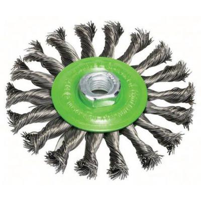 Brosse circulaire, en inox 115 mm, 0,5 mm, 12500 U/ min, 14 1pc
