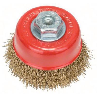Brosse boisseau, &agrave; fils laitonn&eacute;s 75 mm, 0,3 mm, 12000 U/ min, 10 1pc