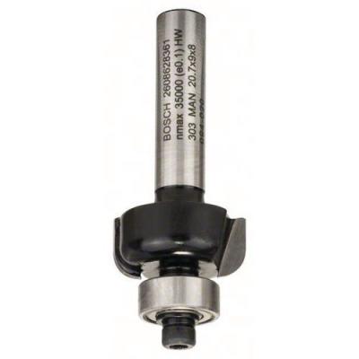 Fraise &Agrave; Canneler Avec Roulement Au Carbure &Oslash; 8Mm L 53Mm Bosch 2608628361