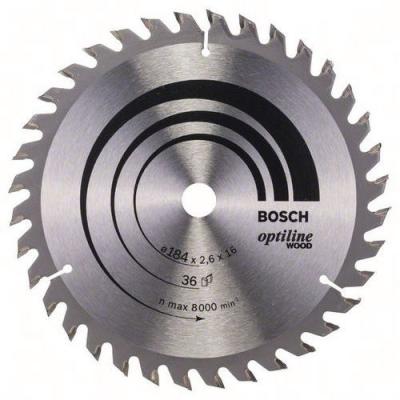 Lame de scie circulaire Optiline Wood 184 x 16 x 2,6 mm, 36 1pc
