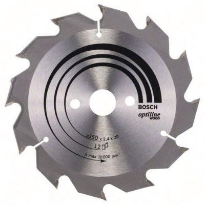 Lame de scie circulaire Optiline Wood 150 x 20/16 x 2,4 mm, 12 1pc