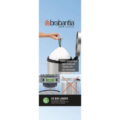 Brabantia Lot de 12 rouleaux de 20 sacs poubelle Type G 30 l