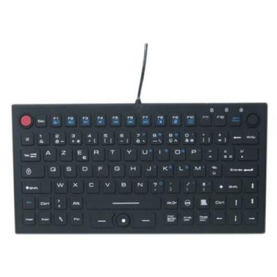 Clavier /Souris compact en silicone rigide &eacute;tanche USB noir