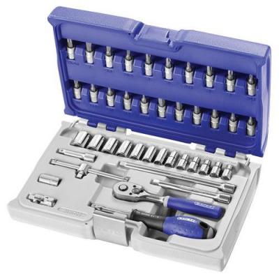 Coffret Douilles Et Accessoires 1/4" M&eacute;triques - 42 Pi&egrave;ces / E030702