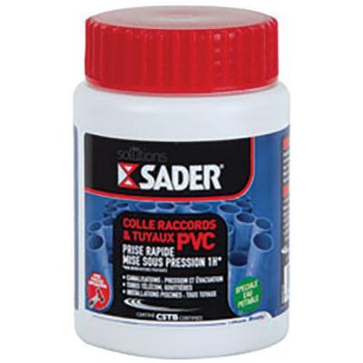 Sader - Colle tuyaux PVC pinceau 250ml
