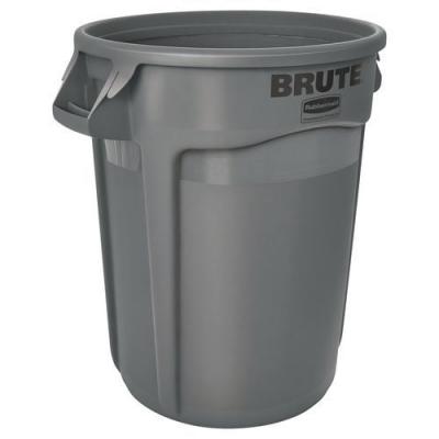 Collecteur rond Brute Rubbermaid 120L - Gris