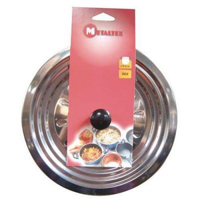 Couvercle anti-gras en inox - D: 16 cm &agrave; D: 22 cm