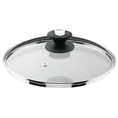 Couvercle en verre bord inox 14 cm - Lacor - Transparent - Verre