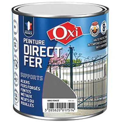 Peinture direct sur fer - 0.5 L - gris fonc&eacute;