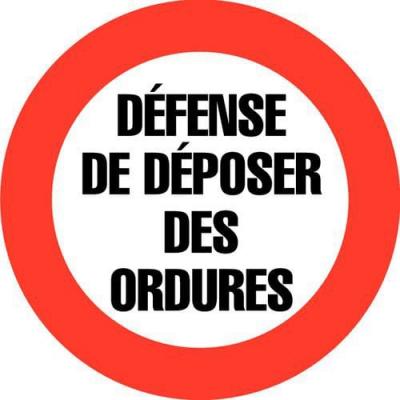 Panneau D&eacute;fense de d&eacute;poser des ordures - Rigide &Oslash;300mm - 4062174