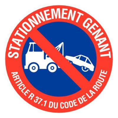 Disque Plastique ""stationnement G&ecirc;nant