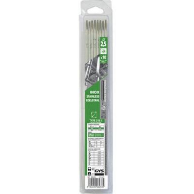 Lot de 10 &eacute;lectrodes inox diam&egrave;tre 2.5mm GYS 082335