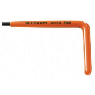 Facom 83.4 AVSE &ndash; Cl&eacute; coud&eacute;e m&acirc;le 4 mm isol&eacute;e 1000 V S&eacute;rie VSE