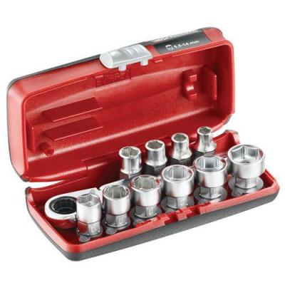 FACOM Coffret douilles 1/4'' hexagonales 6 pans m&eacute;triques - 11 pi&egrave;ces