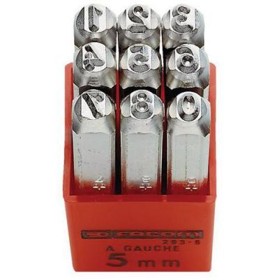 Chiffre &agrave; frapper long 75mm (jeu 9) facom 293a.5