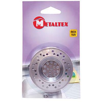 Filtre d'&eacute;vier inox 7 cm - Metaltex - Gris - Inox
