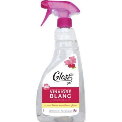 Pulv&eacute;risateur vinaigre blanc gel concentr&eacute; Gloss framboise 14&deg; 750 ml