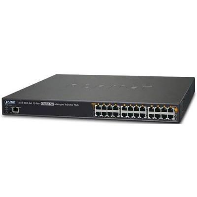 Injecteur Planet Hpoe-1200g 12 P Gigabit Poe 8023at 360w