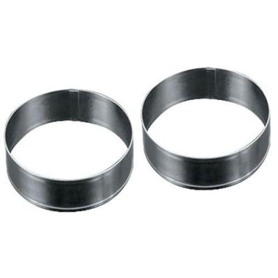 METALTEX Lot de 2 cercles &agrave; p&acirc;tisserie en inox - &Oslash; 8,5 cm