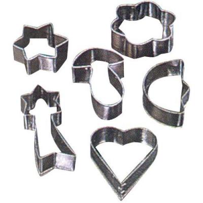 Metaltex lot de 6 emporte-pieces en inox - multicolore