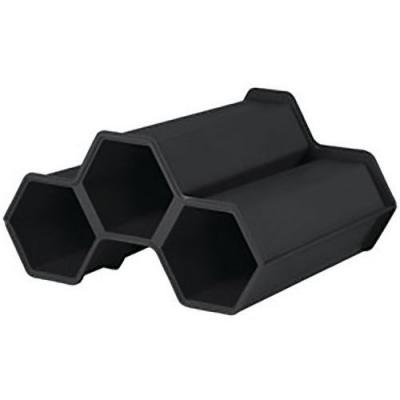 Casier &agrave; bouteilles plastique l 34 x l 31 x h 18,5 cm gris anthracite