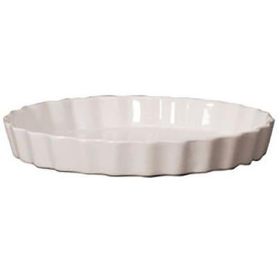 Moule &agrave; tarte diam&egrave;tre 27 cm en porcelaine blanc