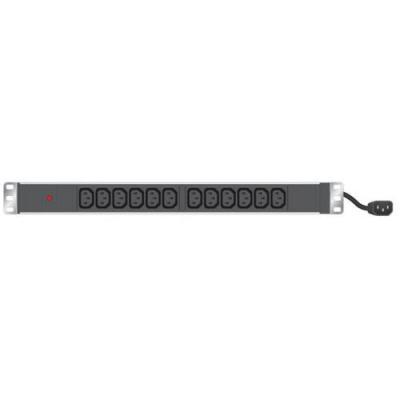 Multiprise rackable 19'' 12 prises C13 / cordon C14 avec voyant