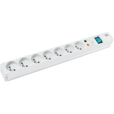 Bachmann Multiprise interrupteur + parasurtenseur 19 "" 1U 7 prises
