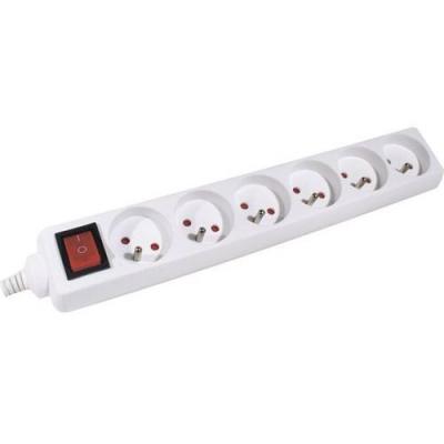 Multiprise 6 Prises Avec Interrupteur Blanche - 15 M