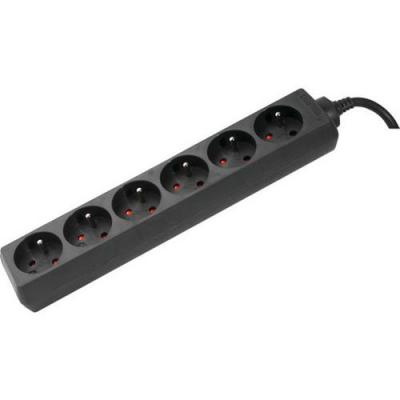 Exc 808548&nbsp;6&nbsp;Way Power Strip&nbsp;&ndash;&nbsp;Noir