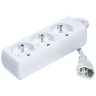 Multiprise onduleur 3 prises / cordon IEC C14 blanche - 4,0 m
