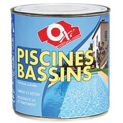 OXI - Peinture piscine bassin solvant&eacute;e 0.5 l - blanc