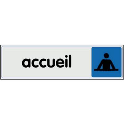 Novap - Plaque - Accueil - 170X45 Mm Rigide - Grisurbleu
