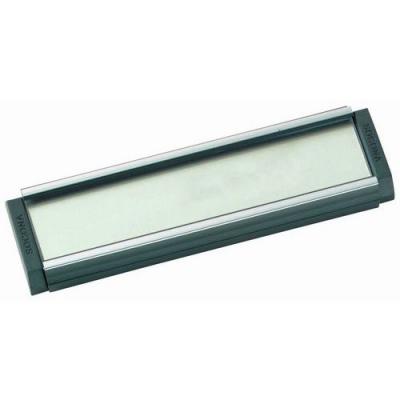Porte &eacute;tiquette SOCONA - 93 x 26 mm - noir filet&eacute; argent - PA