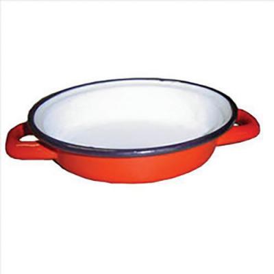 Plat &agrave; &oelig;uf &eacute;maill&eacute; 18 cm rouge - Beka - Rouge - Acier &eacute;maill&eacute;
