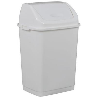 Poubelle Pour Sanitaire Clap 35 L Couvercle Basculant Blanc