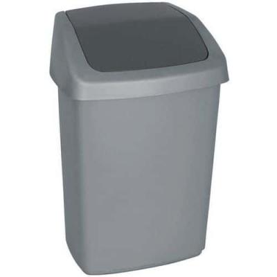 Poubelle Pour Sanitaire Sanitaire Couvercle Basculant 15 L Gris