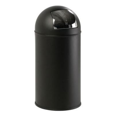Eko Poubelle Avec Couvercle &Agrave; Pression 40 L Noir Mat