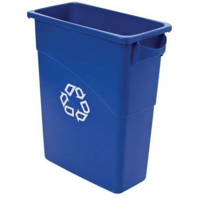 Poubelle Tri Selectif 87l Bleu Avec Conduits D 'aeration