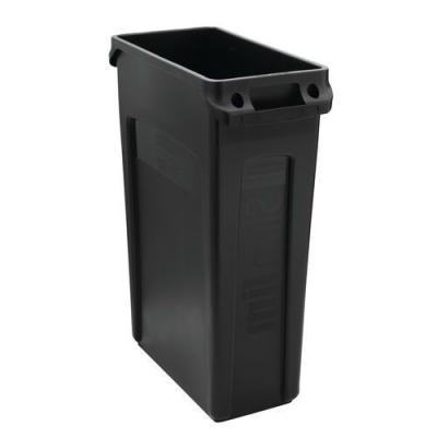 Poubelle Tri Selectif 87l Noir Avec Conduits D 'aeration