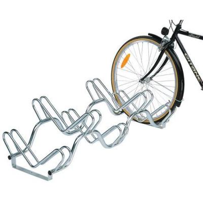 R&acirc;telier range 5 v&eacute;los sur 2 niveaux en acier galvanis&eacute;