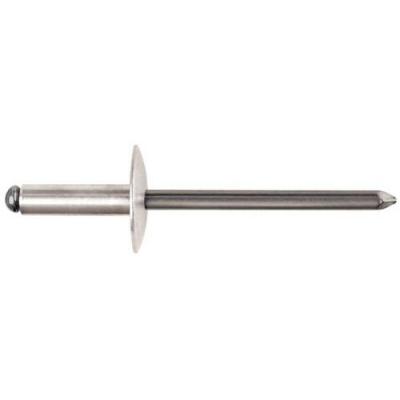 DEGOMETAL - 100 Rivets aveugles standards Alu/Acier T&ecirc;te Extra Large 4X16 - 103 340 161