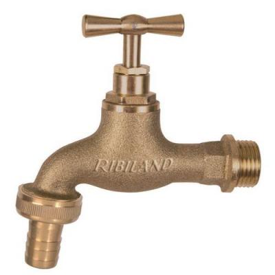 Robinet de jardin laiton 1/2 + raccord cannel&eacute;.
