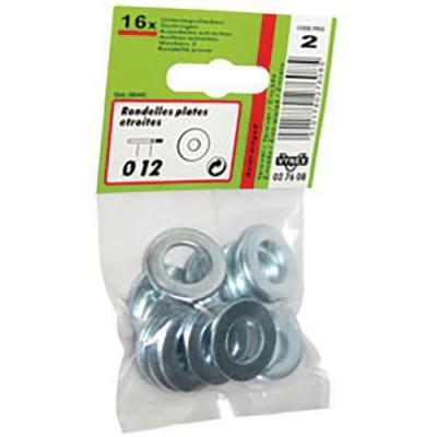 Rondelle Plate &Eacute;troite En Acier Zingu&eacute; Et Emball&eacute;e En Sachet