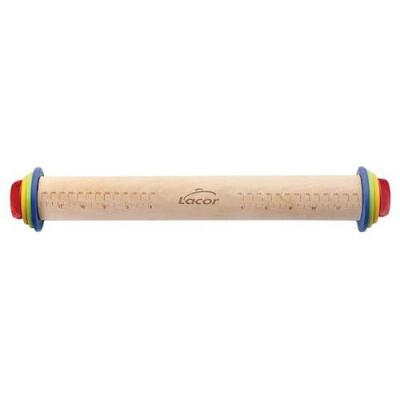 Lacor 67142 rouleau h&ecirc;tre avec anneaux bois beige