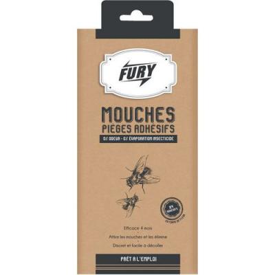 PROVEN ORAPI Fury Tue Mouches - Bo&icirc;te de 4 &eacute;tuis adh&eacute;sifs
