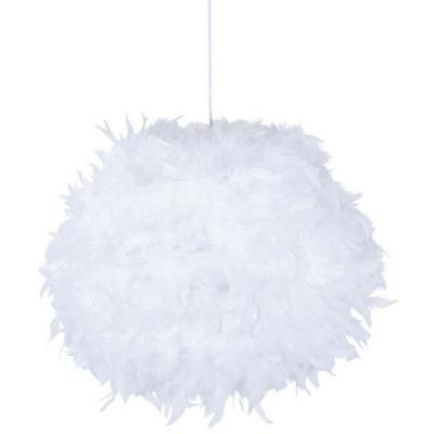 Suspension Corep Kokot En Plumes V&eacute;ritables Blanc E27 - blanc