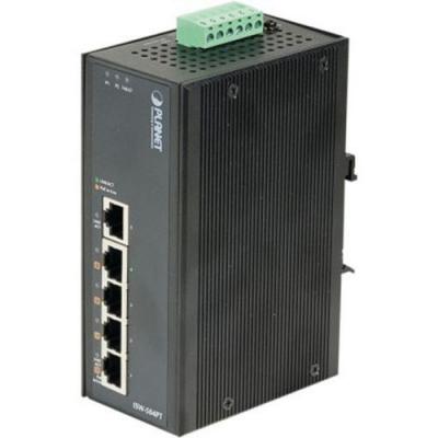 Planet sw indust 5P 10/100 dont 4 Injecteurs PoE 15W -45/75&deg;