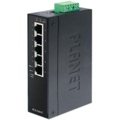 Planet Switch Indust Gigabit -40/75&deg; - 5 ports 10/100/1000